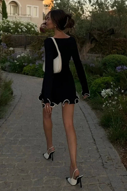 Elegant Long Sleeve Bodycon Mini Dress