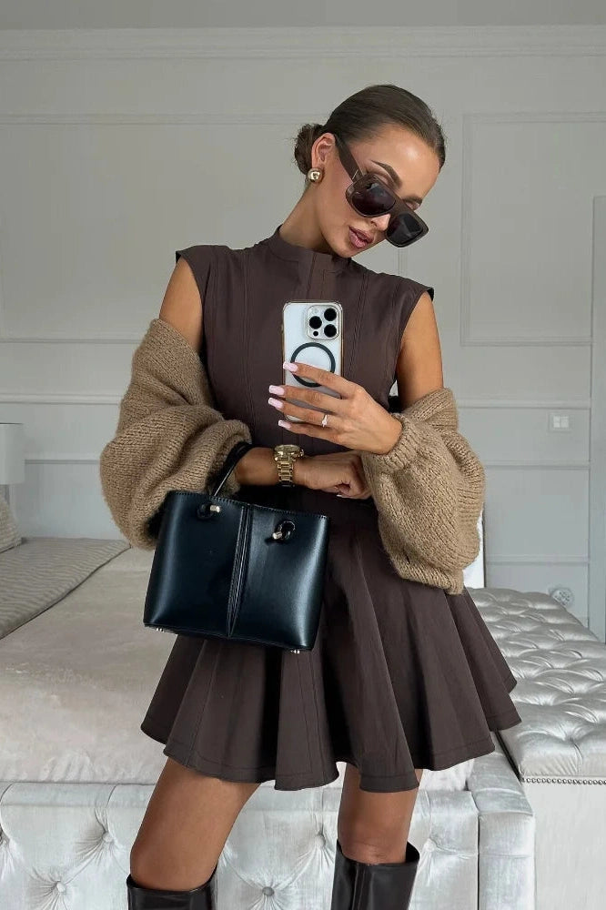 Sleeveless Slim Fit A-Line Mini Dress