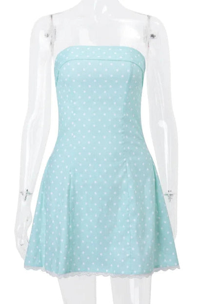 Printed Lace Mini Dress