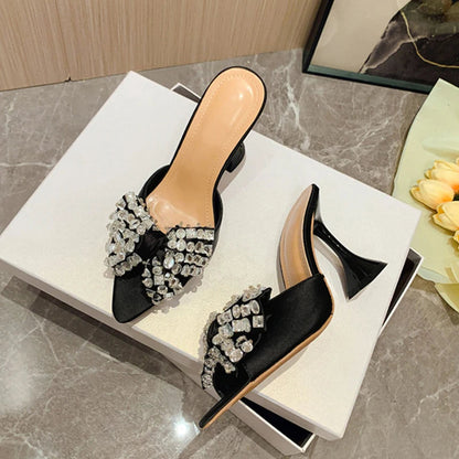 Sexy Pointed Toe 11Cm Strange High Heels Slippers For Women