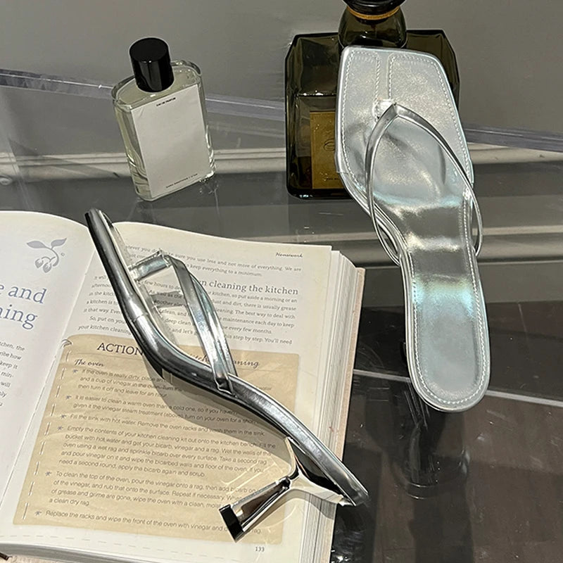 Summer Thin Heels Flip Flops Women Slipper