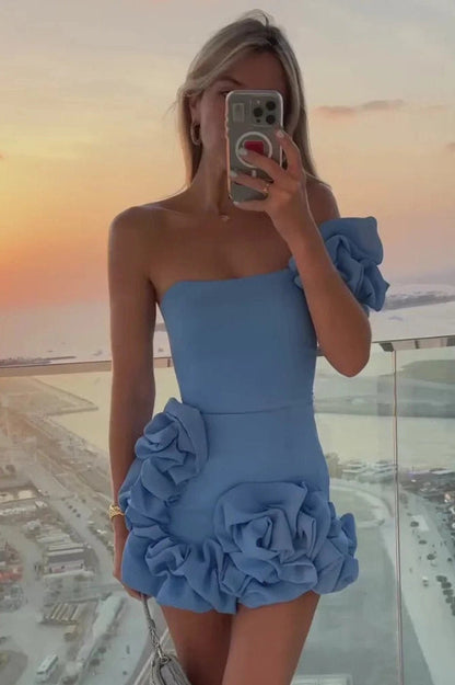 Strapless Backless Slim Mini Dress