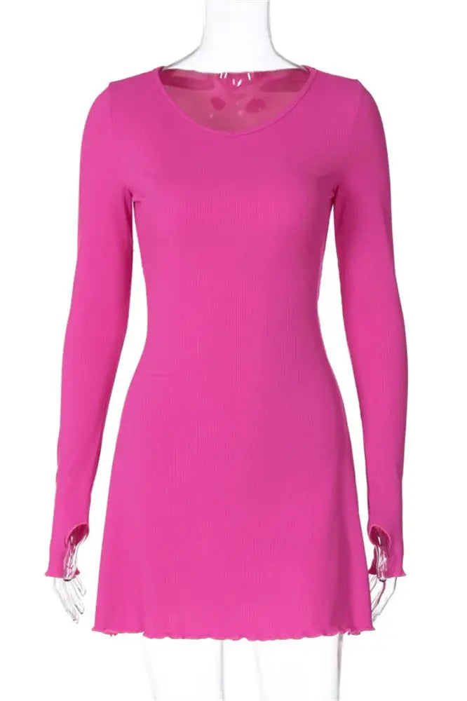 Ruffled Bandage Mini Dress -