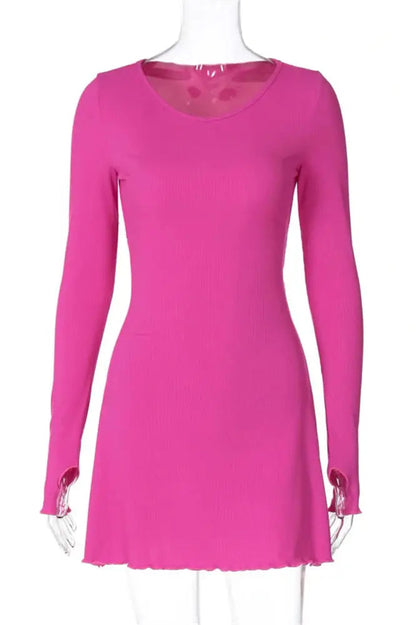 Ruffled Bandage Mini Dress -