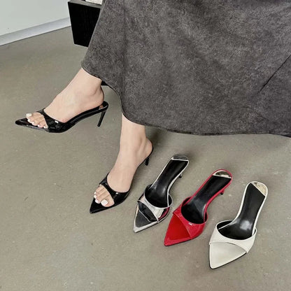 Summer Pointed Toe High Heel Women Slippers Wedding Sandals