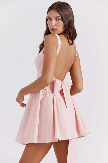 Sleeveless Backless Bodycon Mini Dress