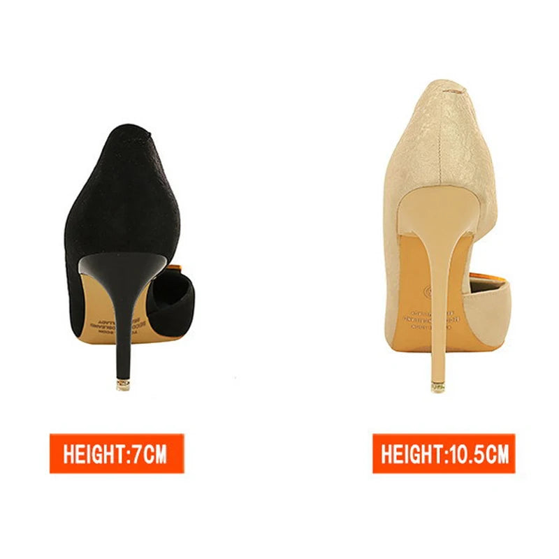 Square Buckle Woman Pumps Pointed Stiletto Sexy Party Shoes