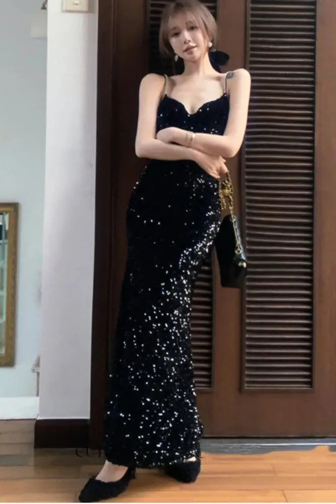 Sequins Mermaid Maxi Dress