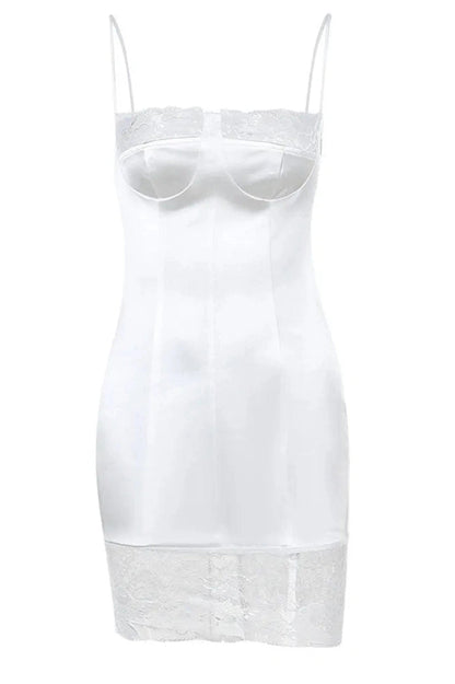 Slim Backless Lace-Up Mini Dress