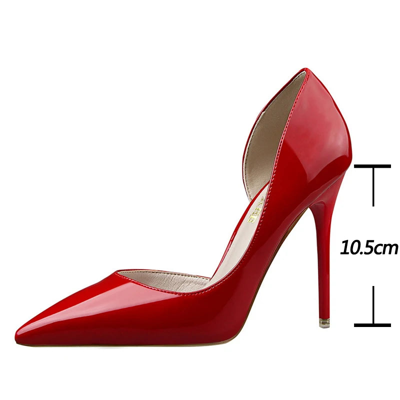 Patent Leather High-Heels Classic Pumps For Women Wedding Shoes