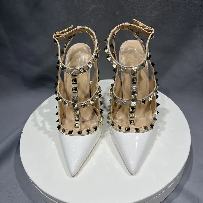 Designer Spike Rivets High Heel Gladiator Sandals For Women