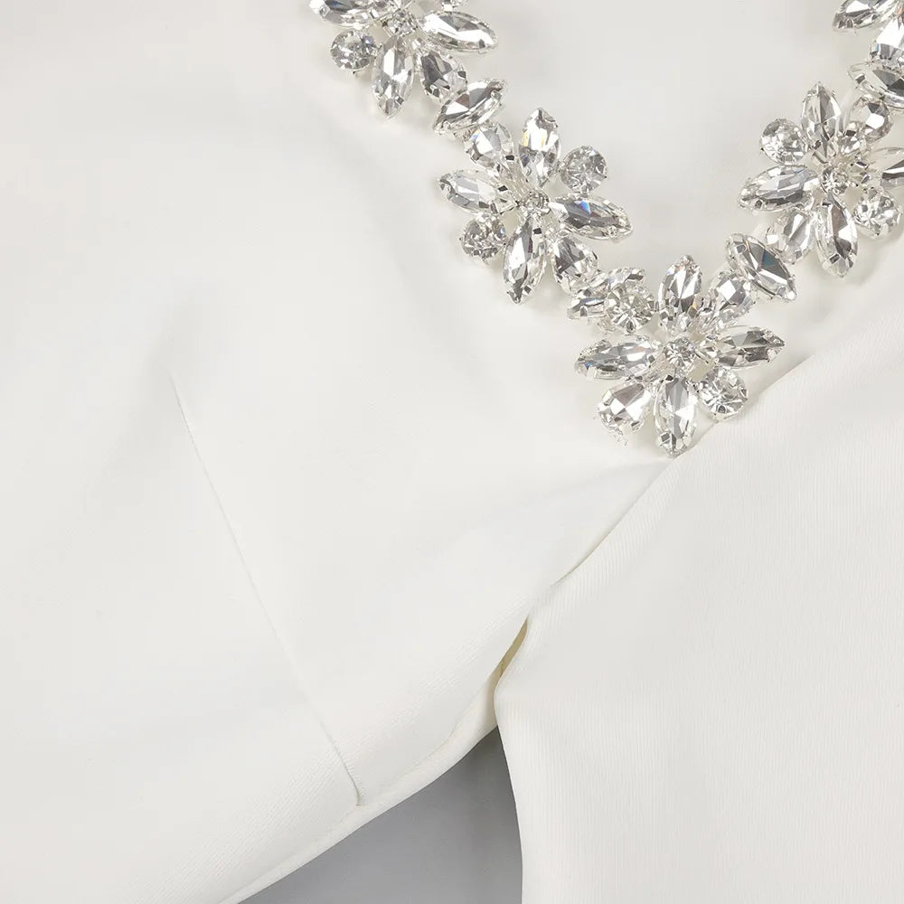 Illyria Long Sleeve Rhinestone A Line Dress
