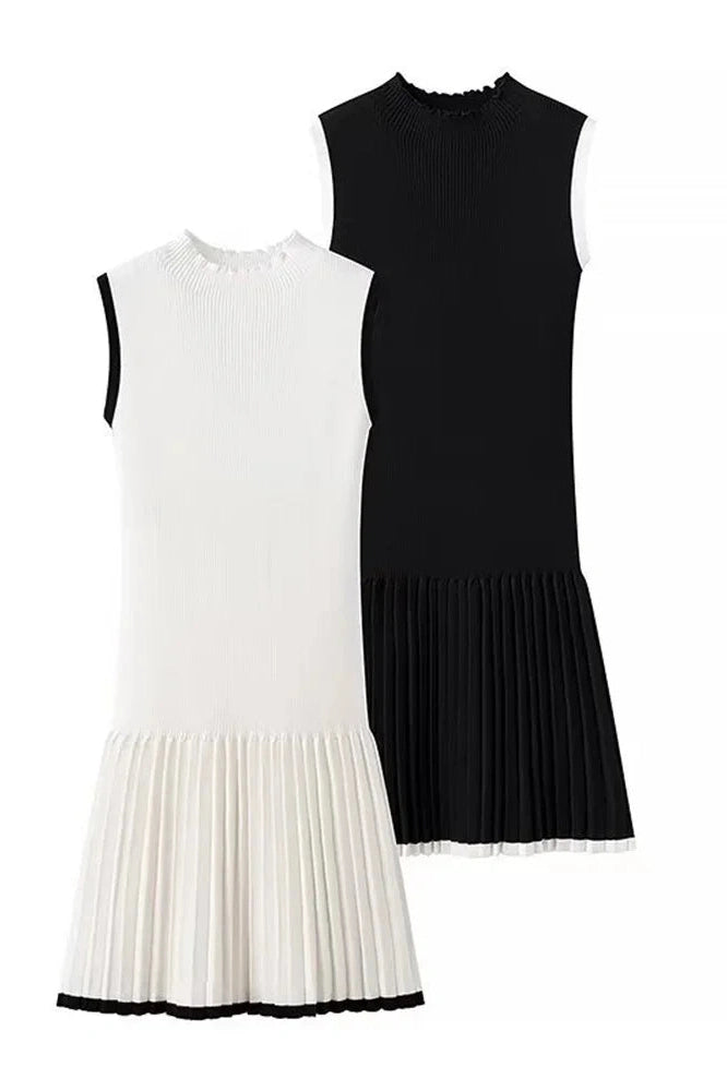 Patchwork Straps Mini Dress