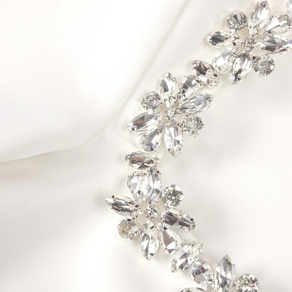 Illyria Long Sleeve Rhinestone A Line Dress