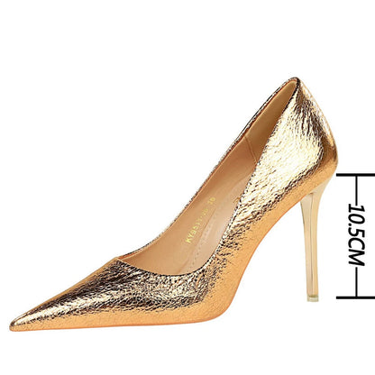 Sequin Cloth Women Pumps Fashion Wedding Shoes Lady High Heels - Luxury