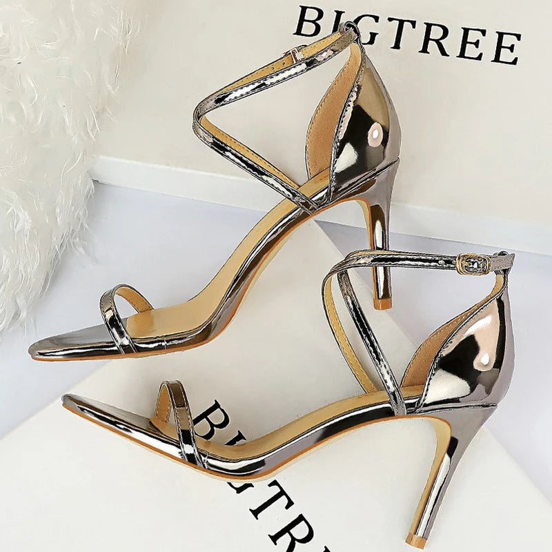 Sparkle Sequins Stiletto Heels Women Pumps - 10 Cm Sexy High