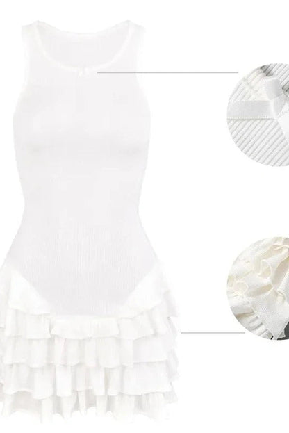 Patchwork Sleeveless Mini Dress