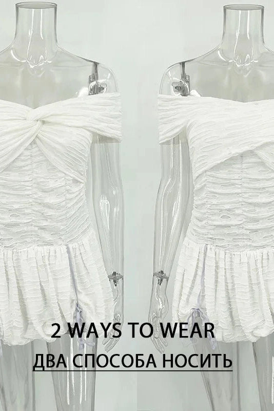 Off Shoulder Backless Bodycon Mini Dress