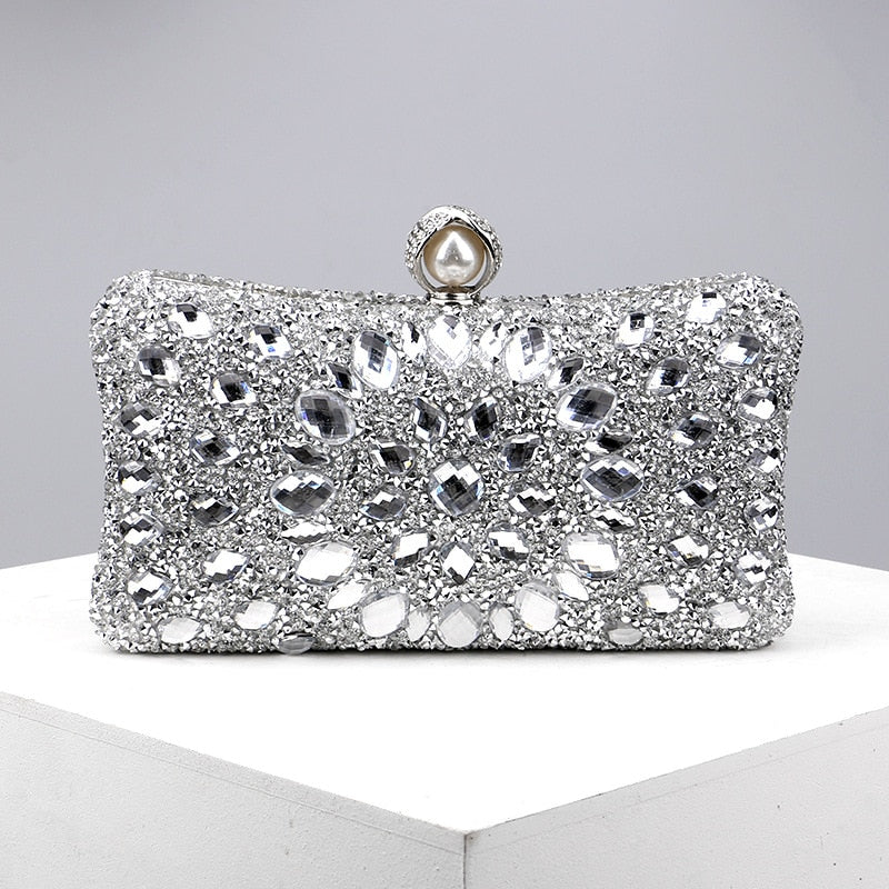 Diamond Encrusted Clutch Bag By Talia