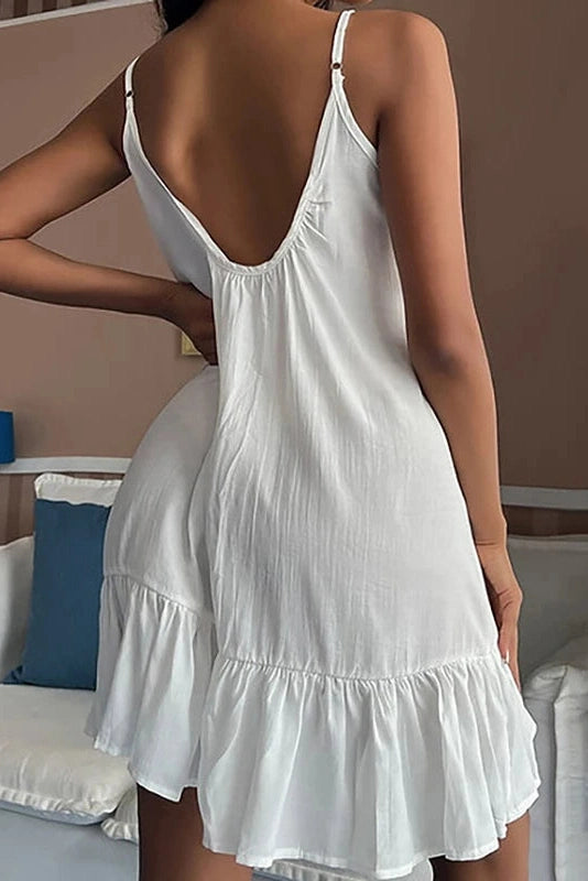 Elegant Backless Mini Dress