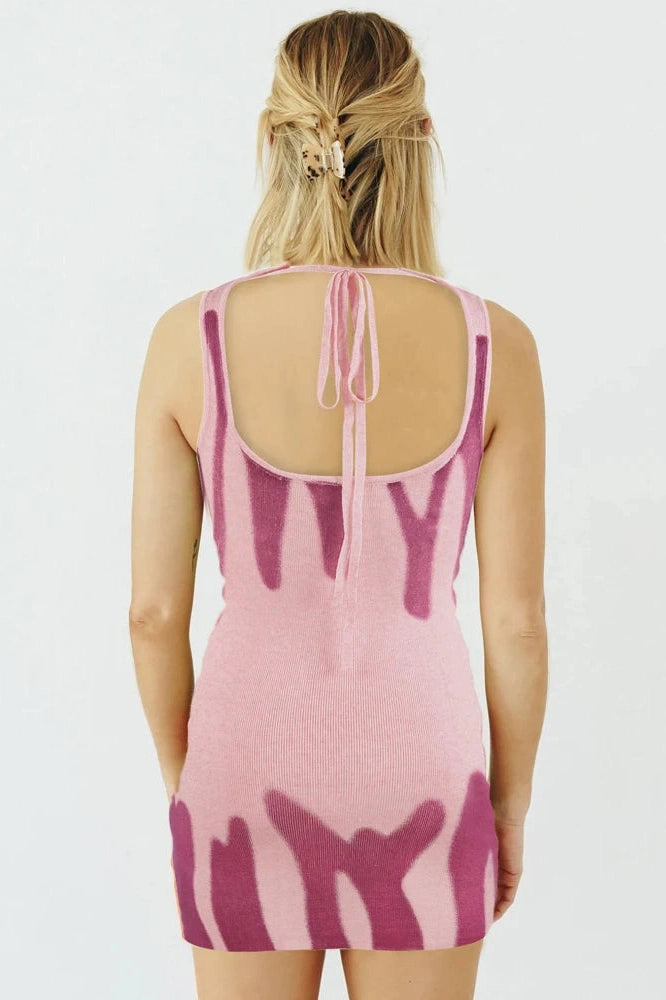 Backless Straps Sleeveless Slim Fit Mini Dress