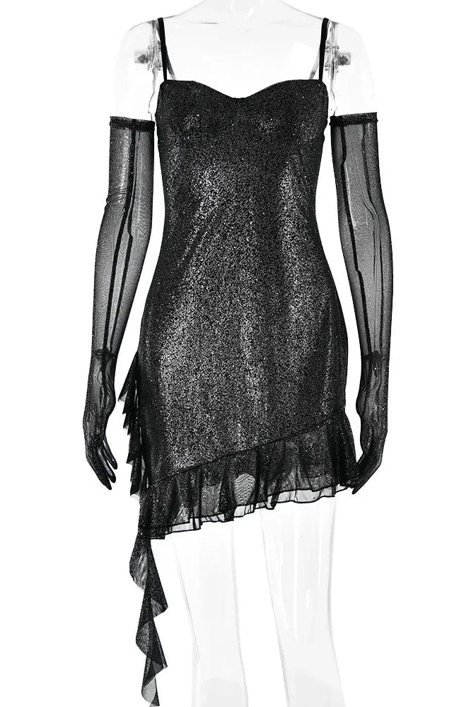 Spaghetti Strap Backless Mini Dress