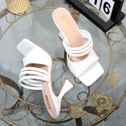 Square Head Sandals With 9.5Cm Height