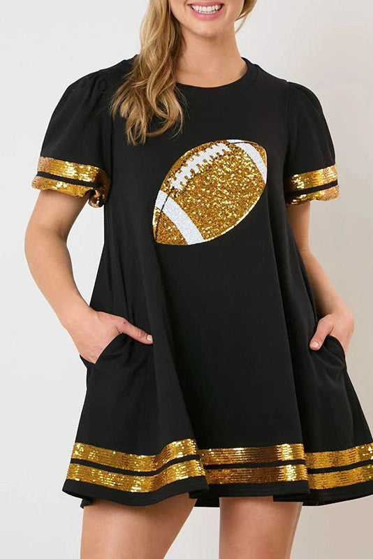 Short Sleeve Patchwork Loose Mini Dress