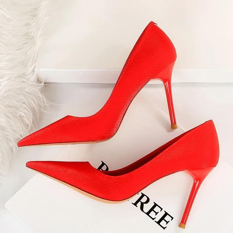 Fashion Office Pumps Gradient Color High Heels 869-1-Red / 34