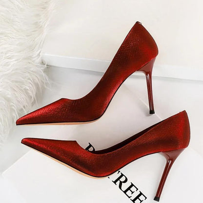 Fashion Office Pumps Gradient Color High Heels 869-1-Claret / 34