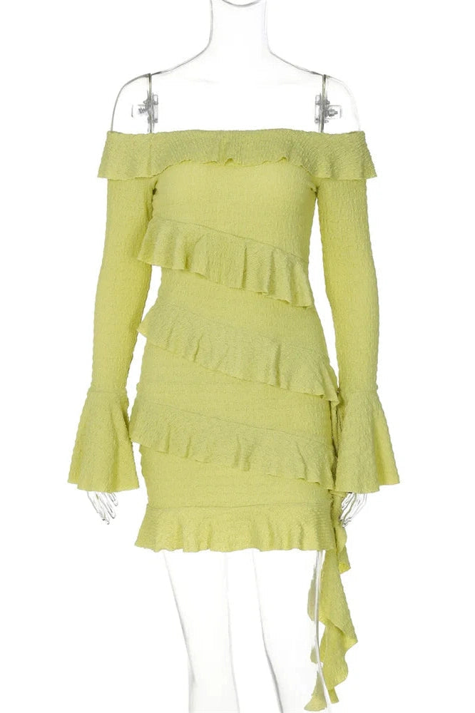 Strapless Long Sleeve Mini Dress