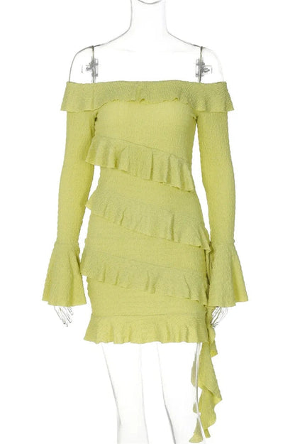 Strapless Long Sleeve Mini Dress