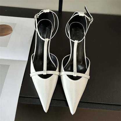 Pointed Toe Buckle Strap Women Pump High Heels for Party Prom