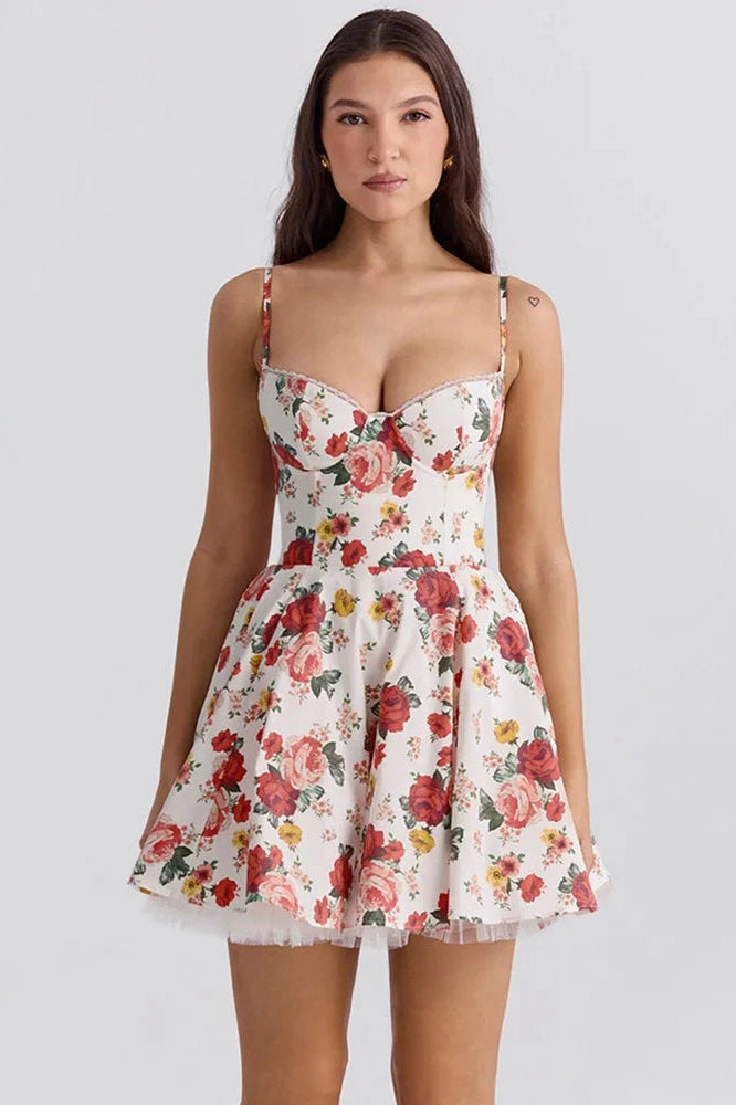 Spaghetti Strap Backless Mini Dress