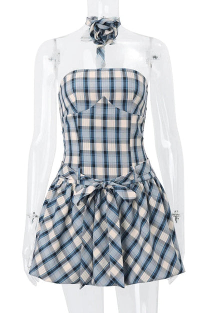 Floral Print Strapless Mini Dress