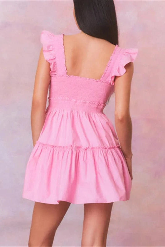 Elegant Backless A-Line Mini Dress