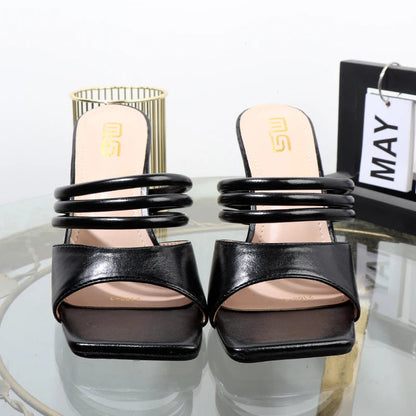 Square Head Sandals With 9.5Cm Height