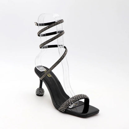 Rhinestone Fairy Open-Toe High Heel Rome Sandals For Women