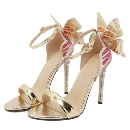 Butterfly-knot Open toe Stiletto High Heels Sandals for Women