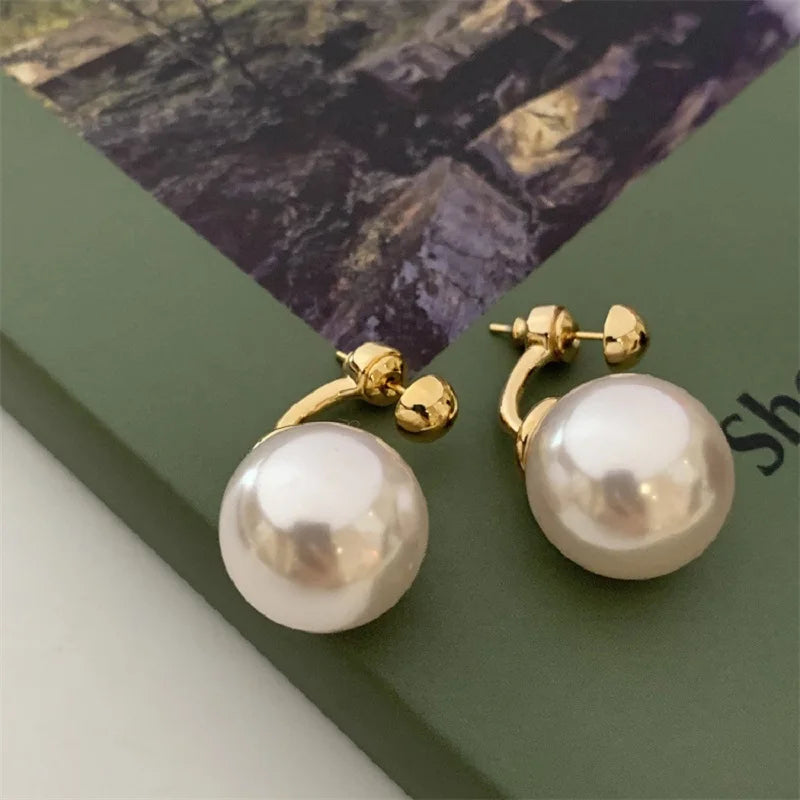 Lizakosht Pearl Earrings For Women Trendy Eardrop And Ear Stud Jewelry Gift