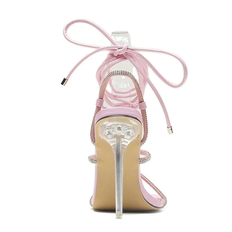 Summer Clear Stiletto High Heels Sandals