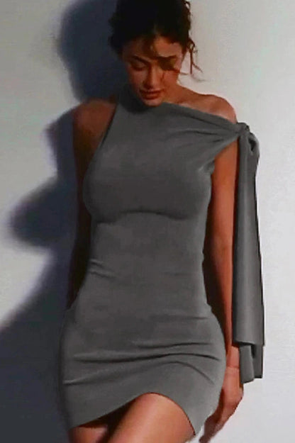 One Shoulder Strap Mini Dress