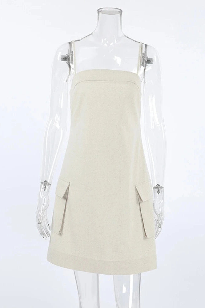 Backless Sleeveless Loose Mini Dress