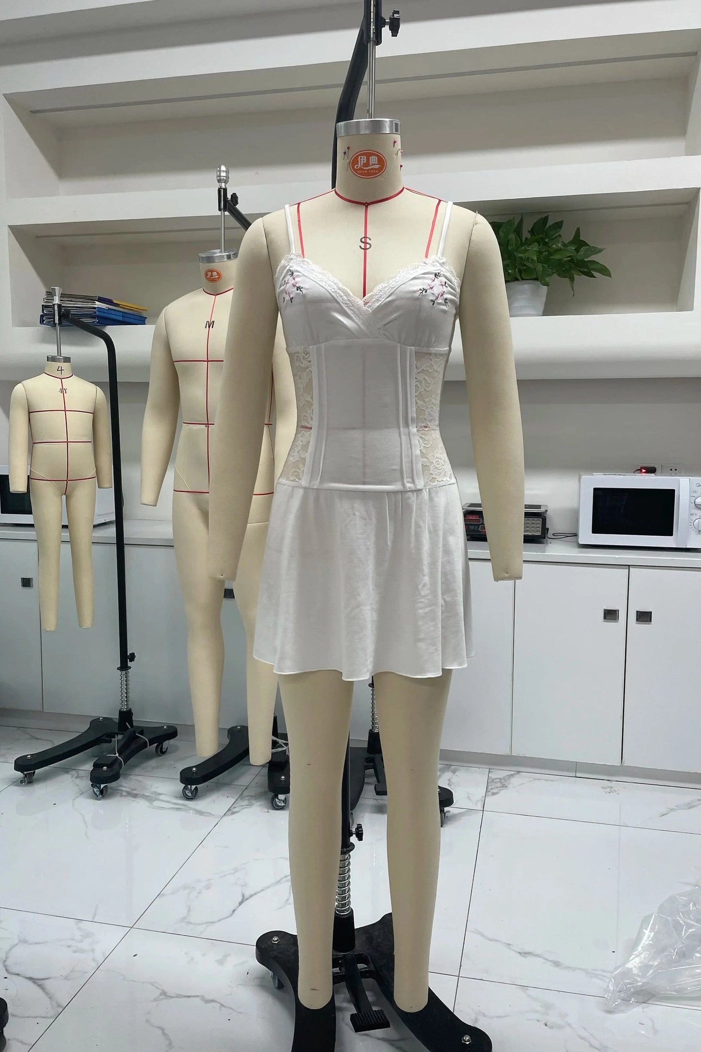 Patchwork Sleeveless V-Neck Mini Dress