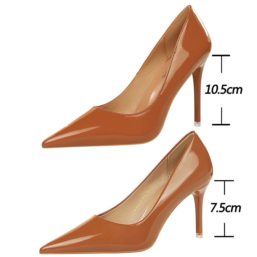 7.5 Cm And 10.5 Stiletto Heels Fashion Women Pumps Lady Shoes