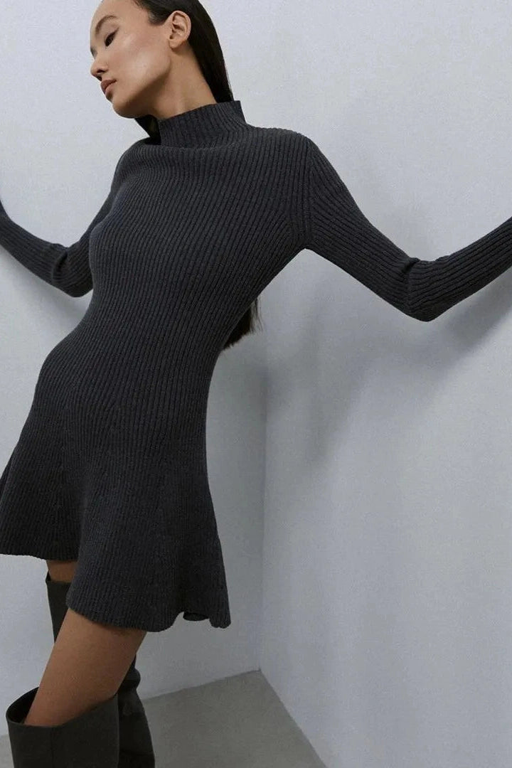 Elegant Long Sleeve Mini Dress