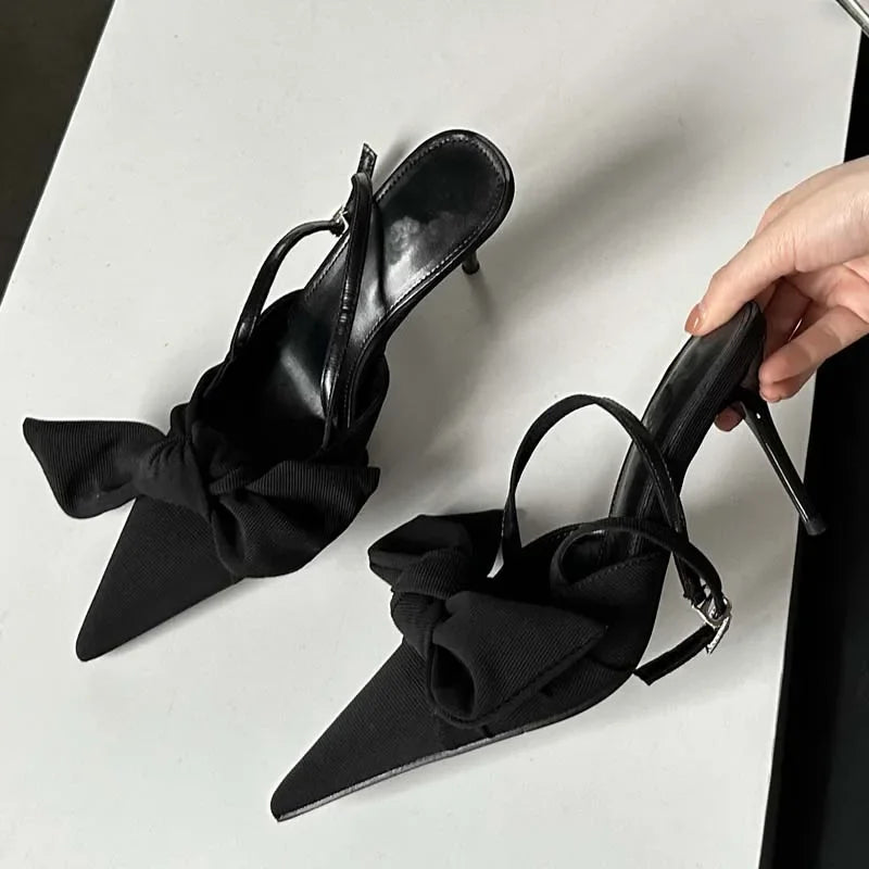 Butterfly-knot Thin High Heels Women Pumps