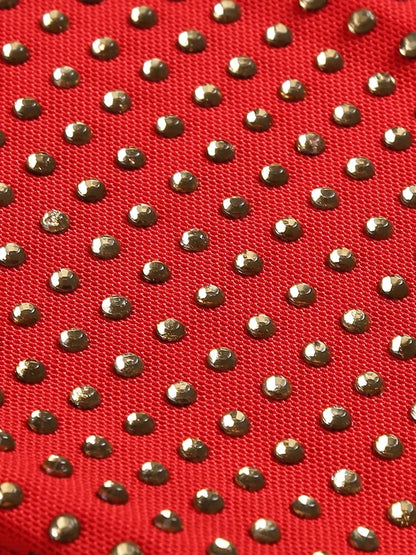 Althea Long Sleeve Mini Dress With Cowl Back Mesh And Rhinestones