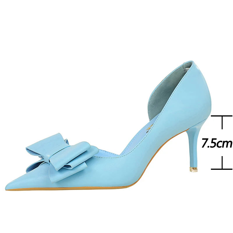 Bow Woman Pumps Sexy High Heels Stiletto Casual Office Shoes For Women