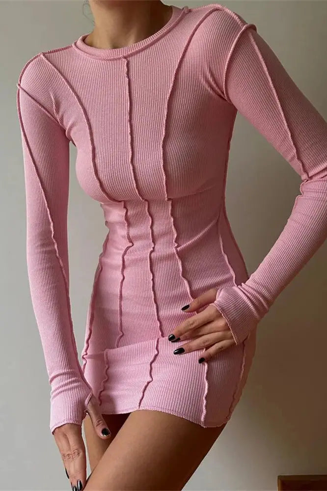 Elegant Long Sleeve Bodycon Mini Dress